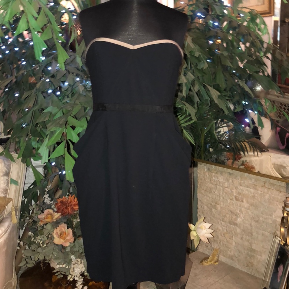 COPY - BCBG MAXAZRIA Size 12 Black Strapless Dress New